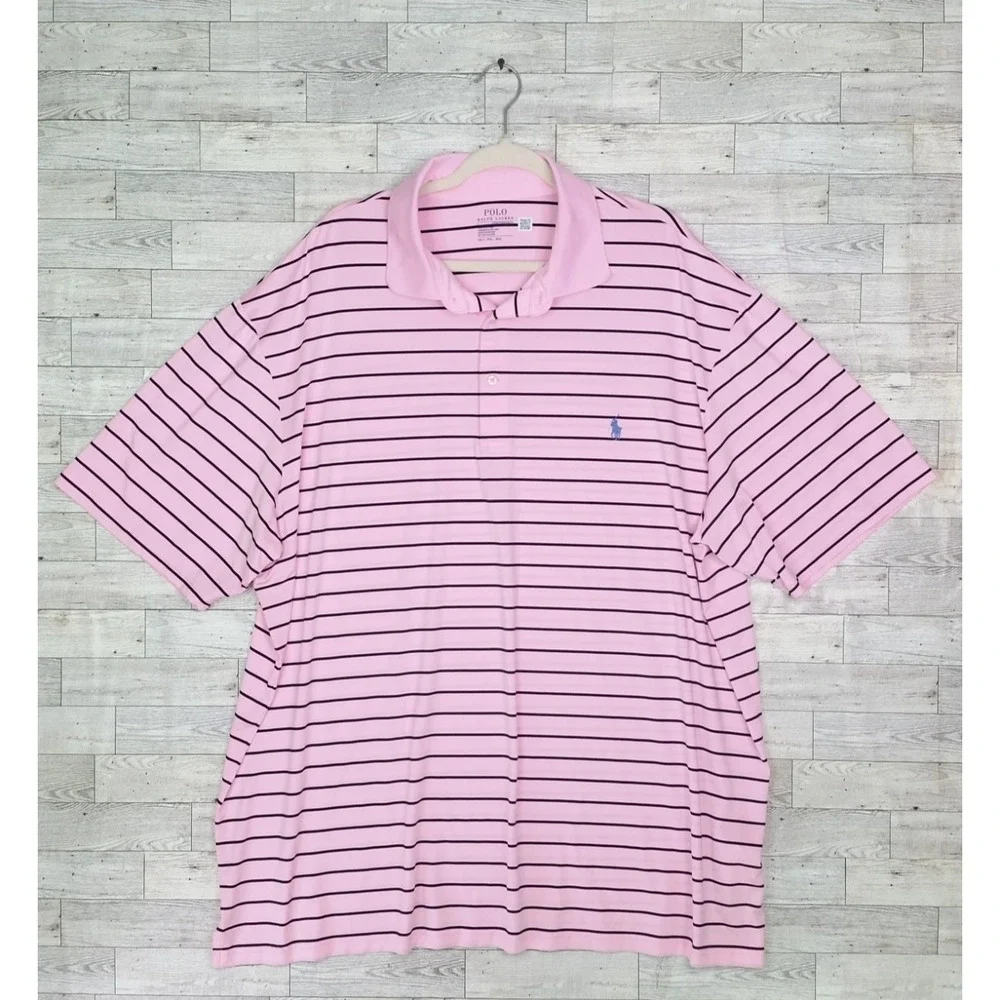 Ralph Lauren Polo Golf Shirt Short Sleeve Pink Blue Black Pony Big Tall Sz 3XLT